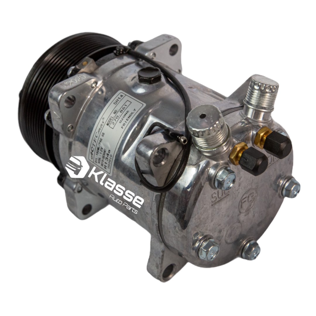 Compressor Ar Condicionado 5h14 8PK 12V Saída P/Cima 8Orelha - Imagem 2