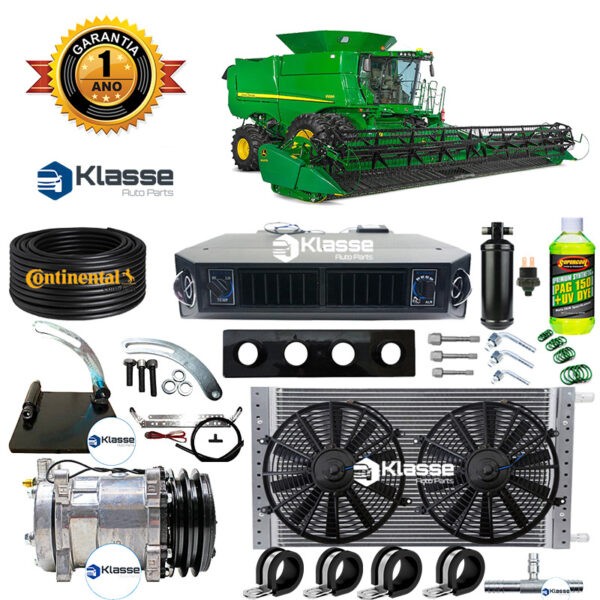 KIT AR CONDICIONADO PARA  MAQUINAS AGRICOLAS + SUPORTE