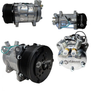 Compressor modelo 5H14 8 Orelhas 24V Polia 8PK 120,8mm R134a