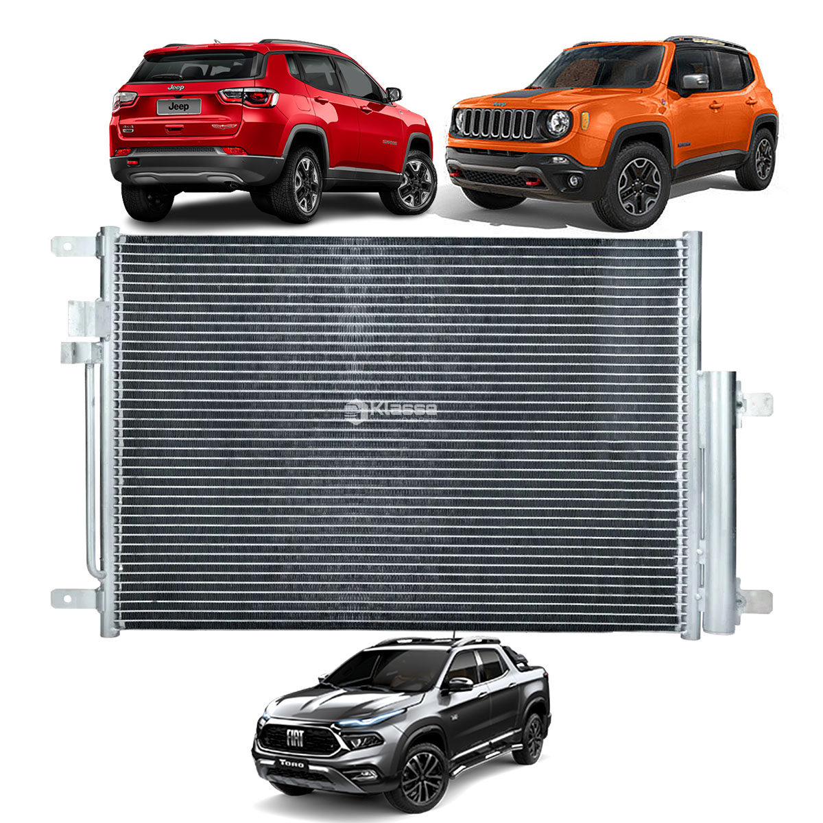 Condensador Jeep Renegade / Fiat Toro / Compass Todos Diesel
