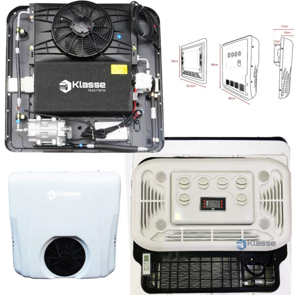 Kit Ar Condicionado Eletrico De Teto Completo Caminhoes 12v