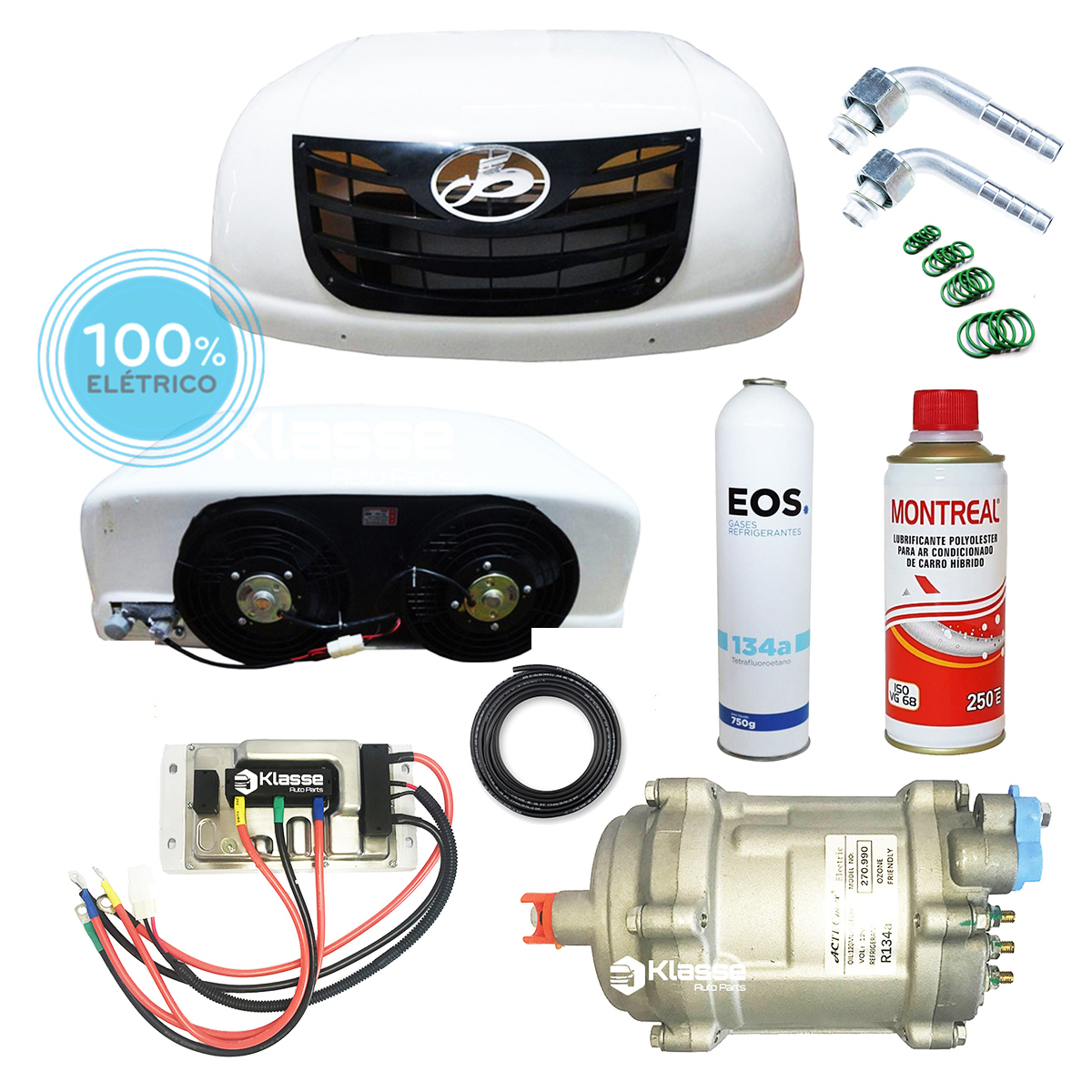 Kit Ar Condicionado Eletrico De Teto Mercedes Accelo 24v