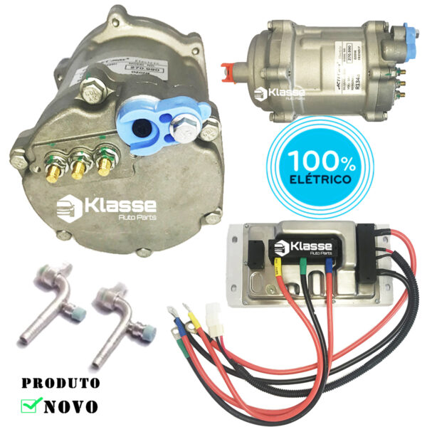 Kit Ar Condicionado Eletrico De Teto Completo Caminhoes 24v - Imagem 3