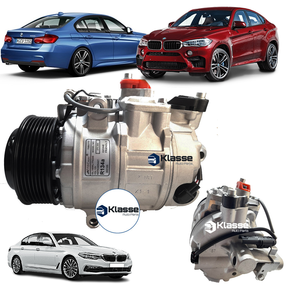 Compressor Ar Condicionado Bmw X5 X6 3.0 35i 2012 até 2019 - Imagem 6
